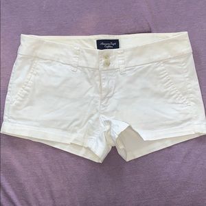 White jean shorts